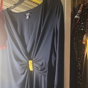 Chaps Deep Blue Long Sleeve Dress